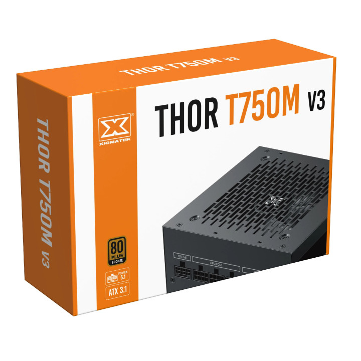 Захранване Xigmatek Thor T750M V3, ATX 3.1 750W Bronze - EN43291