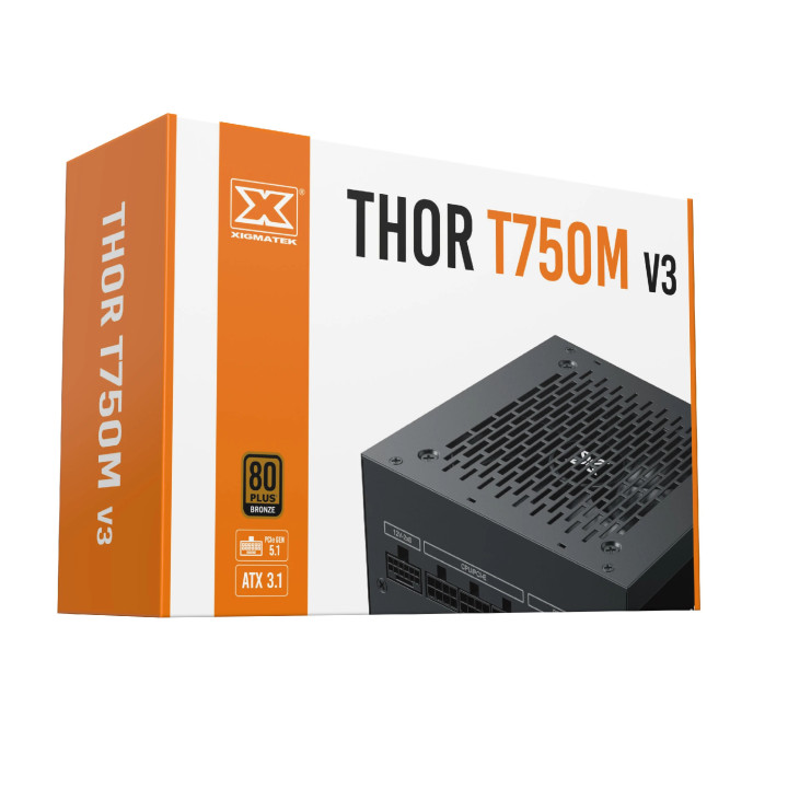 Захранване Xigmatek Thor T750M V3, ATX 3.1 750W Bronze - EN43291