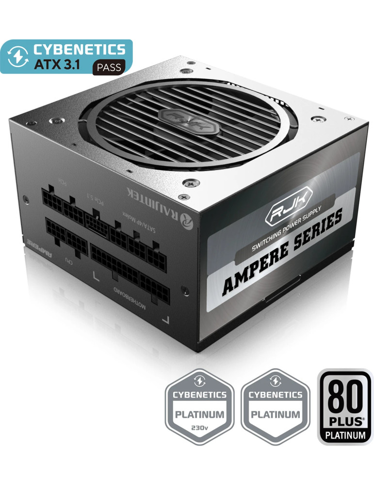 Захранване Raijintek AMPERE 1000, 1000W ATX 3.1, Platinum - 0R30B00013