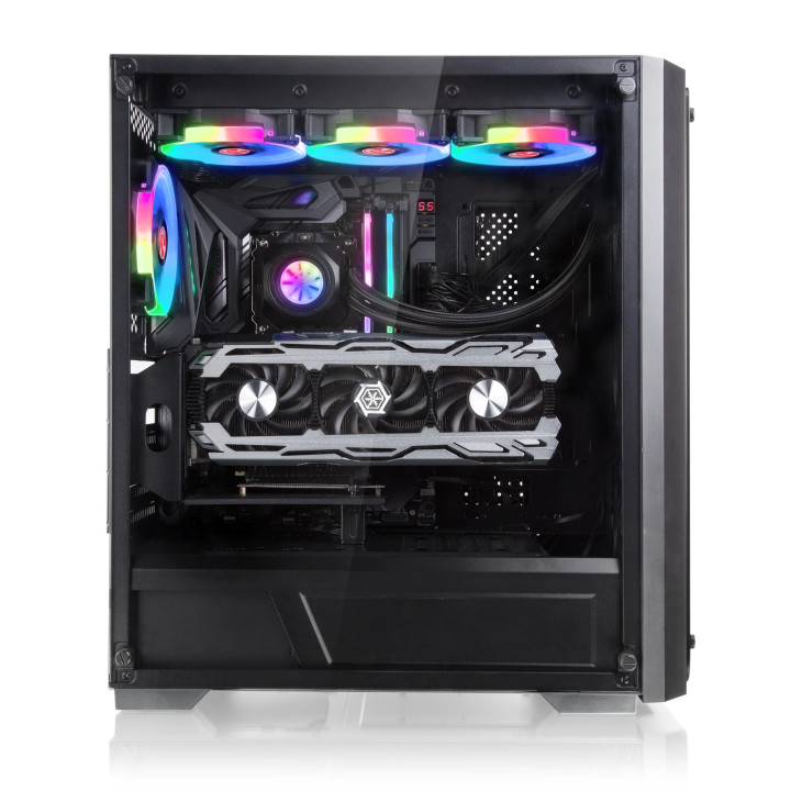 Кутия за компютър Raijintek PONOS TG4, EATX, 4бр. 120mm ARGB вентилатори, Tempered Glass - 0R20B00198