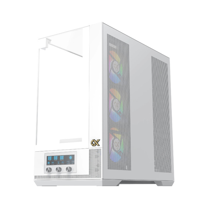 Кутия за компютър Xigmatek Vision Arctic, EATX, 7бр. ARGB вентилатори, LCD Display Panel, Smart Fan Control - EN45219