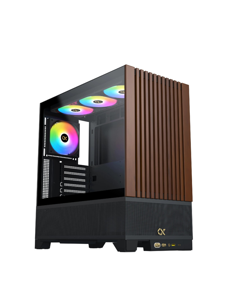 Кутия за компютър Xigmatek Endorphin WD, EATX, Addressable RGB, Wood - EN42201