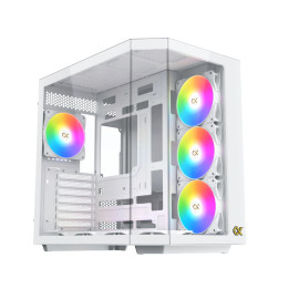 Кутия за компютър Xigmatek Cubi II Arctic, EATX, 7бр. ARGB вентилатори - EN45493