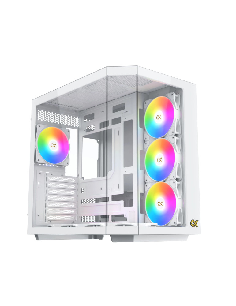 Кутия за компютър Xigmatek Cubi II Arctic, EATX, 7бр. ARGB вентилатори - EN45493