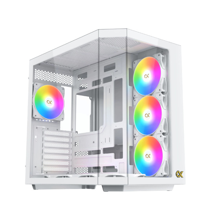 Кутия за компютър Xigmatek Cubi II Arctic, EATX, 7бр. ARGB вентилатори - EN45493