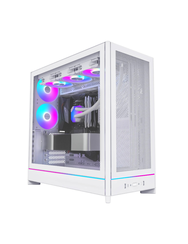 Кутия за компютър Montech HS01 PRO (W), ATX, 5бр. 120 mm ARGB вентилатори, USB-C, White - MONTECH-HS01-PRO-WH