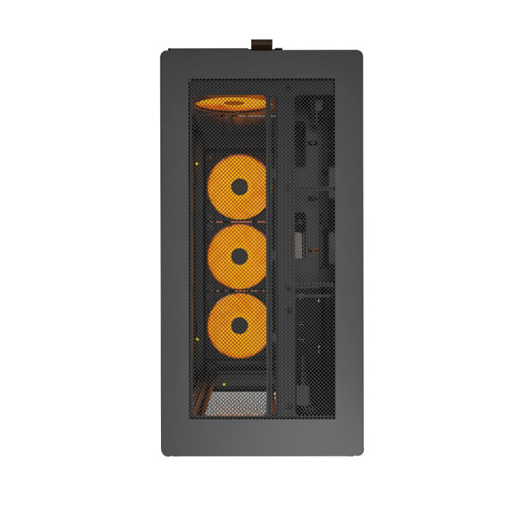 Кутия за компютър Montech HS01 PRO (W), ATX, 5бр. 120 mm ARGB вентилатори, USB-C, Black - MONTECH-HS01-PRO-BK