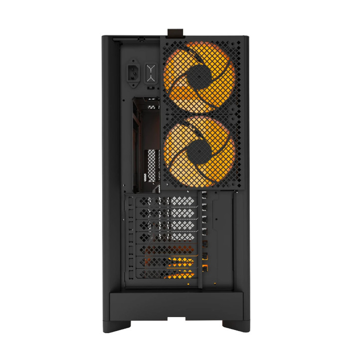 Кутия за компютър Montech HS01 PRO (W), ATX, 5бр. 120 mm ARGB вентилатори, USB-C, Black - MONTECH-HS01-PRO-BK