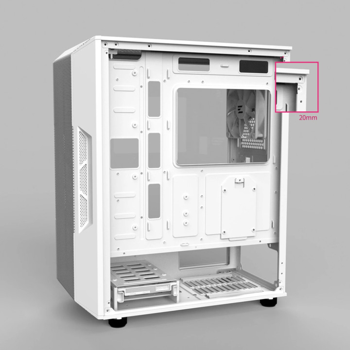 Кутия за компютър Zalman i3 NEO ARGB White, ATX, Mesh, aRGB, Tempered Glass - I3-NEO-ARGB-White