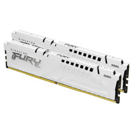 RAM памет Kingston 64GB(2x32GB) DDR5 6000MHz FURY Beast White, CL36 AMD EXPO - KF560C36BWEK2-64