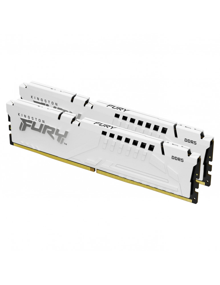 RAM памет Kingston 64GB(2x32GB) DDR5 6000MHz FURY Beast White, CL36 AMD EXPO - KF560C36BWEK2-64