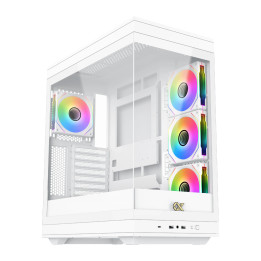 Кутия за компютър Xigmatek Meta Arctic, EATX, 4бр. 120 mm ARGB вентилатори - EN45073