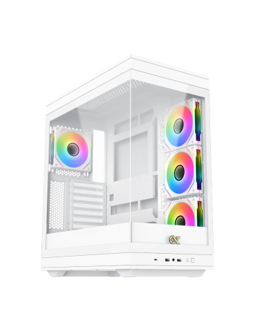 Кутия за компютър Xigmatek Meta Arctic, EATX, 4бр. 120 mm ARGB вентилатори - EN45073