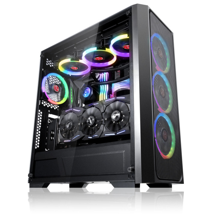 Кутия за компютър Raijintek PONOS MS4, EATX, 4бр. 120mm ARGB вентилатори, Mesh - 0R20B00197