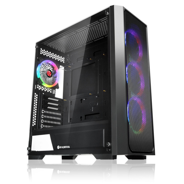 Кутия за компютър Raijintek PONOS MS4, EATX, 4бр. 120mm ARGB вентилатори, Mesh - 0R20B00197
