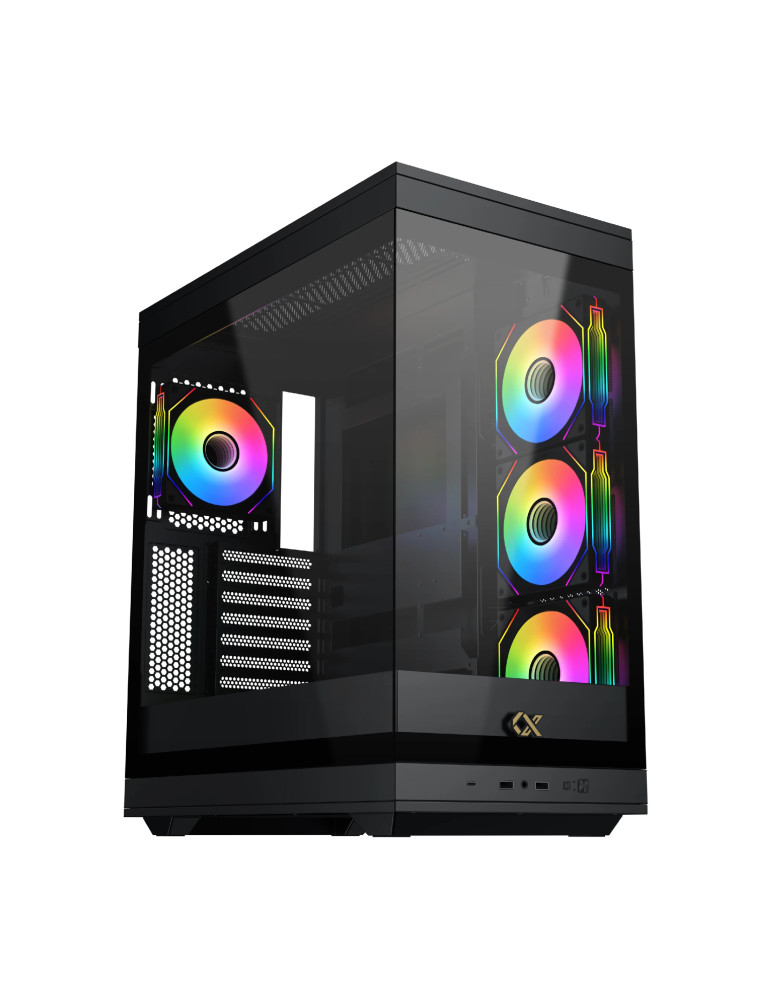 Кутия за компютър Xigmatek Meta, EATX, 4бр. 120 mm ARGB вентилатори - EN45066