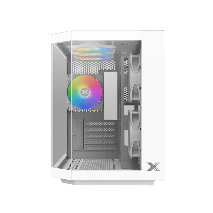 Кутия за компютър Xigmatek Cubi M Arctic, mATX, 6бр. ARGB вентилатори - EN42805