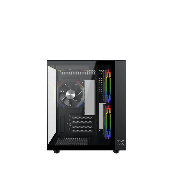Кутия за компютър Xigmatek Aqua M Lite, mATX, 5бр. ARGB вентилатори - EN44410