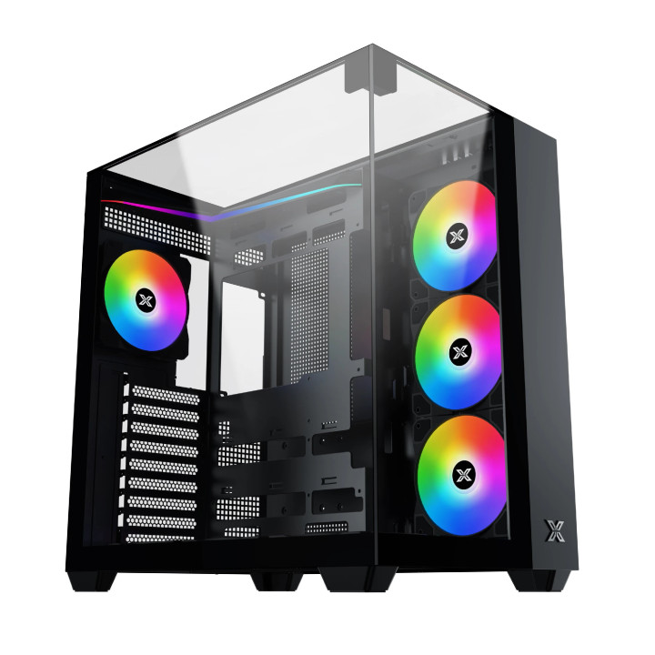 Кутия за компютър Xigmatek AQUA V, ATX, 7бр. ARGB вентилатори - EN45806