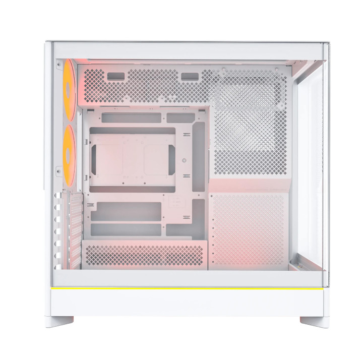 Кутия за компютър Montech HS02 PRO (W), ATX, 5бр. 120 mm ARGB вентилатори, USB-C, Black - MONTECH-HS02-PRO-WH