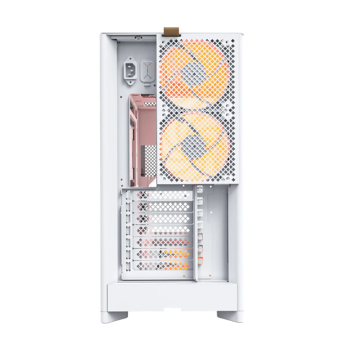 Кутия за компютър Montech HS02 PRO (W), ATX, 5бр. 120 mm ARGB вентилатори, USB-C, Black - MONTECH-HS02-PRO-WH