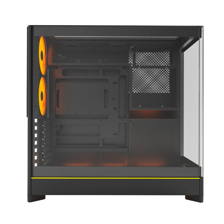 Кутия за компютър Montech HS02 PRO (B), ATX, 5бр. 120 mm ARGB вентилатори, USB-C, Black - MONTECH-HS02-PRO-BK