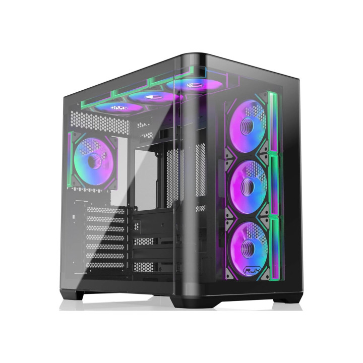 Кутия за компютър Raijintek ATREUS BT7 Black, EATX, 7бр. 120 mm Infinity Mirror ARGB вентилатори included - 0R20B00258