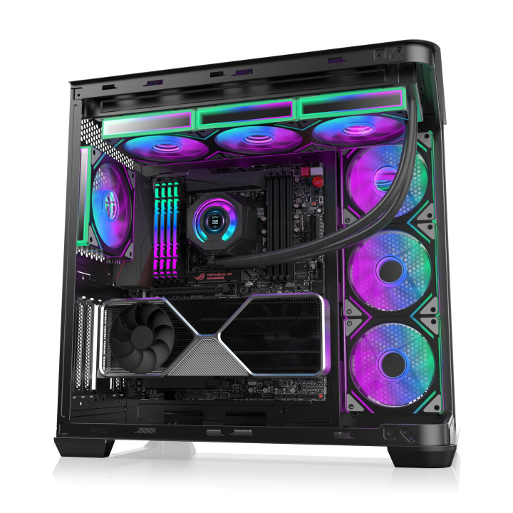 Кутия за компютър Raijintek ATREUS BT7 Black, EATX, 7бр. 120 mm Infinity Mirror ARGB вентилатори included - 0R20B00258