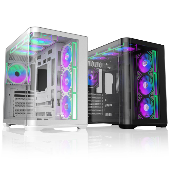 Кутия за компютър Raijintek ATREUS BT7 Black, EATX, 7бр. 120 mm Infinity Mirror ARGB вентилатори included - 0R20B00258