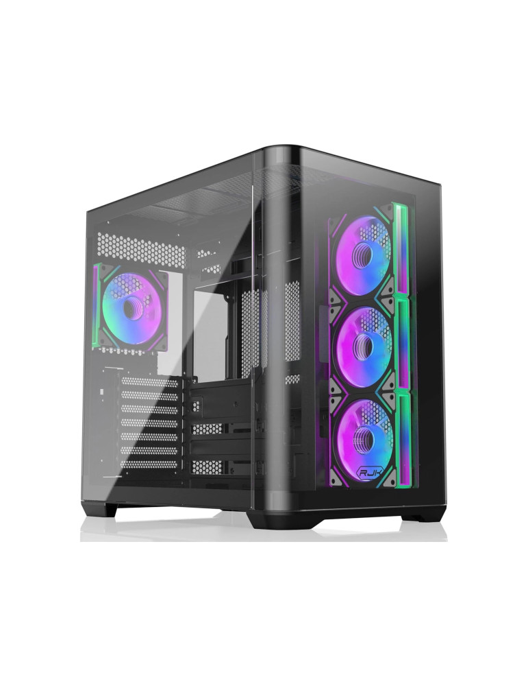 Кутия за компютър Raijintek ATREUS BT4 Black, EATX, 4бр. 120 mm Infinity Mirror ARGB вентилатори included - 0R20B00255