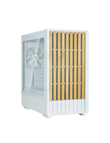 Кутия за компютър Zalman P10 NAMU White, mATX, Wood, USB-C - P10-NAMU-White