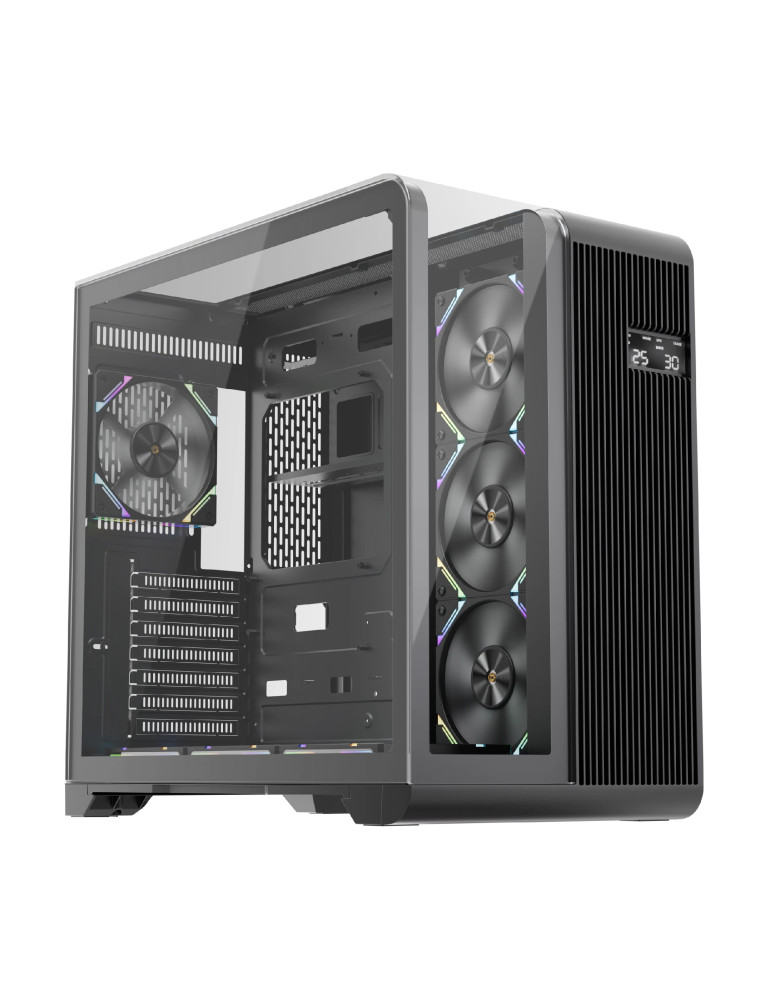 Кутия за компютър 1stPlayer RT7 Black, ATX, LED display - RT7-Black