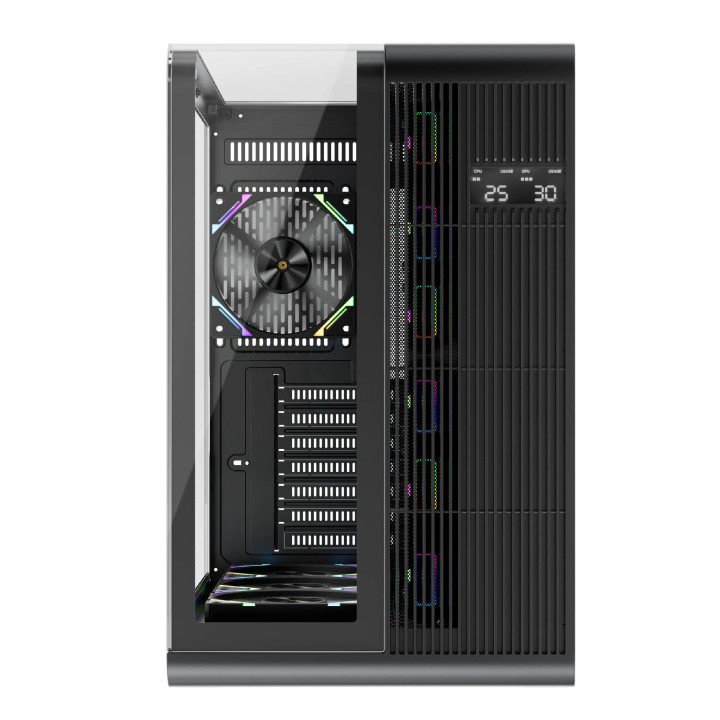 Кутия за компютър 1stPlayer RT7 Black, ATX, LED display - RT7-Black