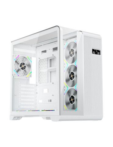 Кутия за компютър 1stPlayer RT7 White, ATX, LED display - RT7-White
