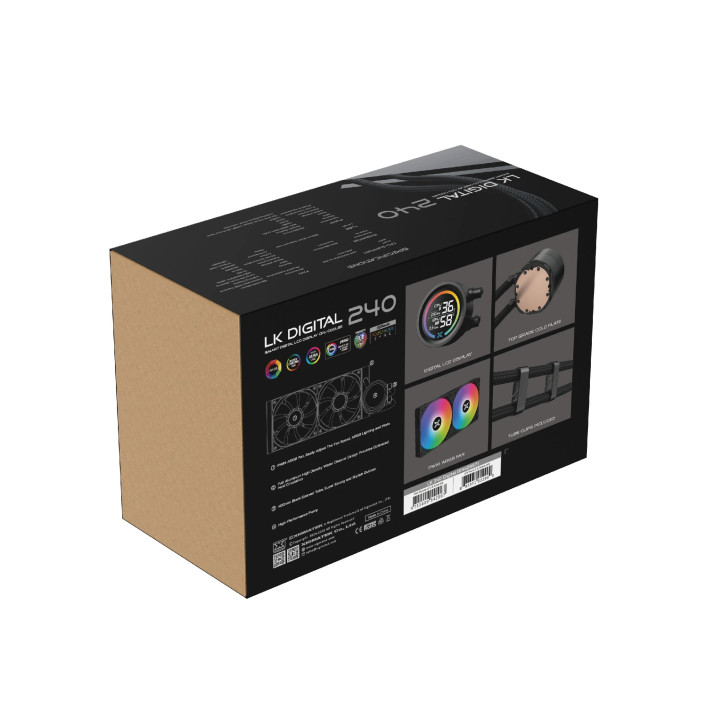 Водно охлаждане за процесор Xigmatek LK 240 Digital, LED Display, A-RGB - EN45929
