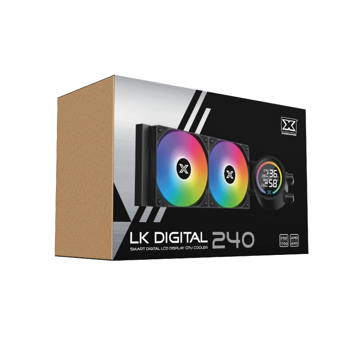 Водно охлаждане за процесор Xigmatek LK 240 Digital, LED Display, A-RGB - EN45929