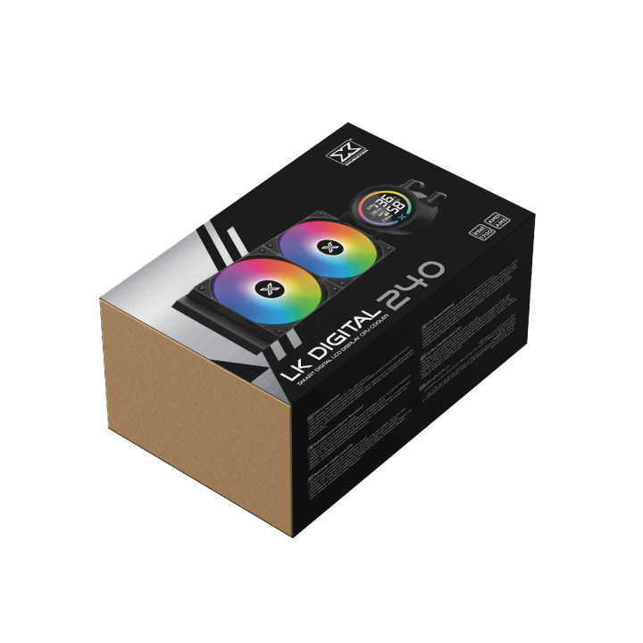 Водно охлаждане за процесор Xigmatek LK 240 Digital, LED Display, A-RGB - EN45929