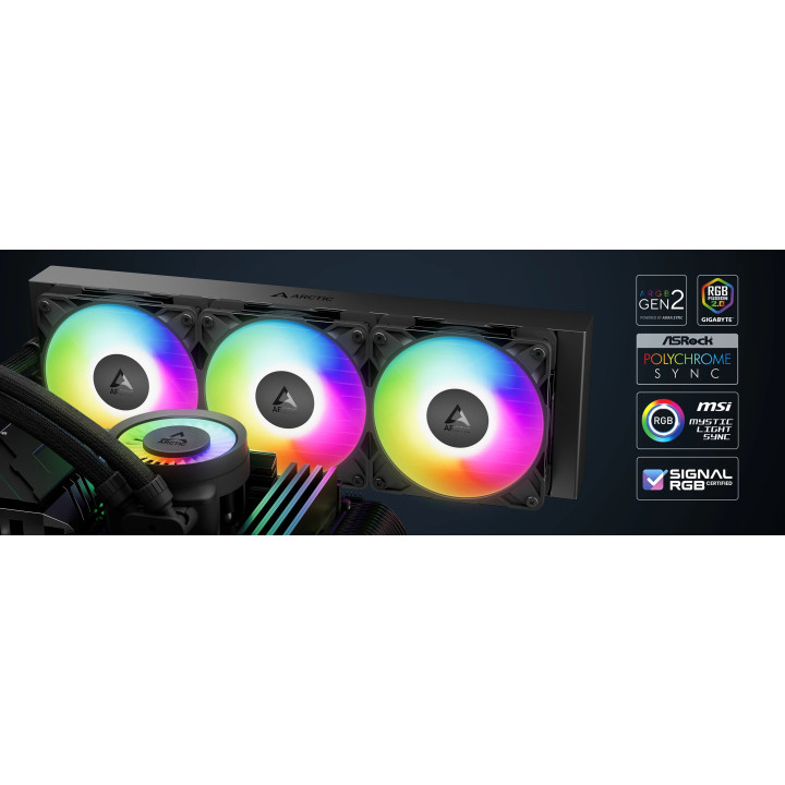 Водно охлаждане за процесор Arctic Liquid Freezer III Pro 360 A-RGB Black - ACFRE00184A