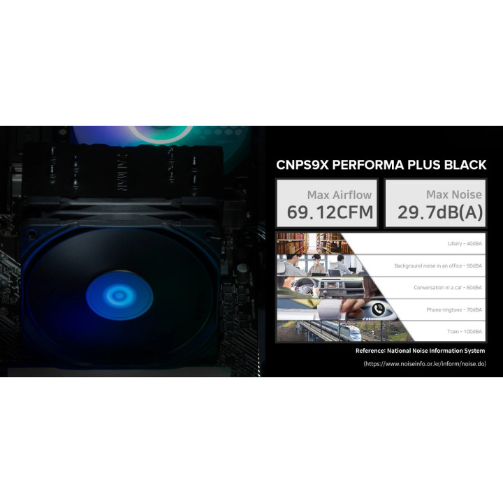 Охладител за процесор Zalman CNPS9X PERFORMA PLUS Black, LGA1851/AM5 - CNPS9X-PRF-PLUS-BK