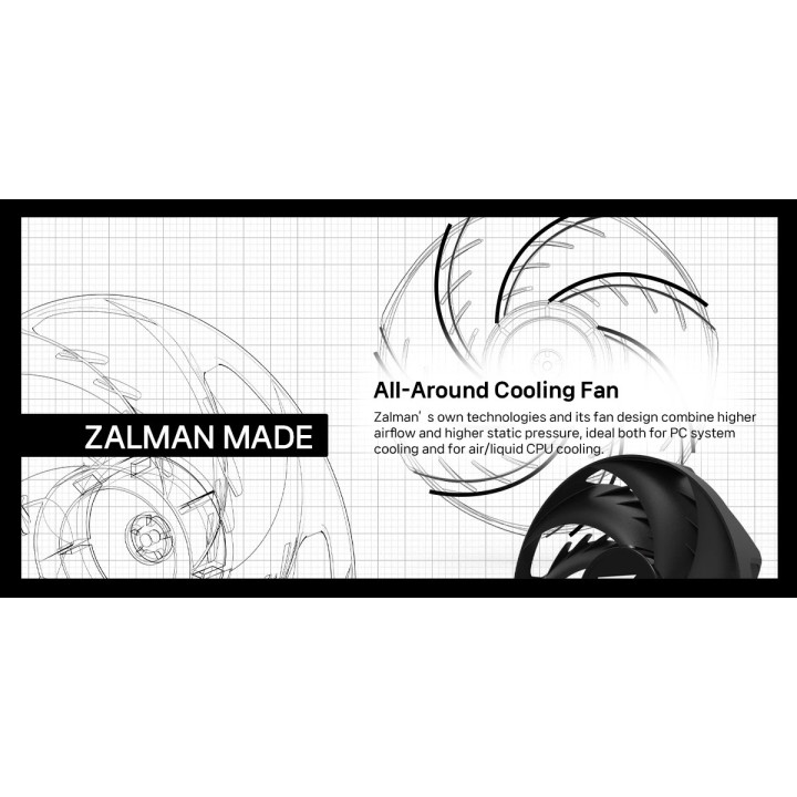 Охладител за процесор Zalman CNPS9X PERFORMA PLUS Black, LGA1851/AM5 - CNPS9X-PRF-PLUS-BK