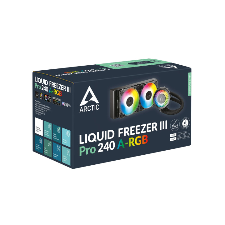 Водно охлаждане за процесор Arctic Liquid Freezer III 240 Pro A-RGB (Black) - ACFRE00182A
