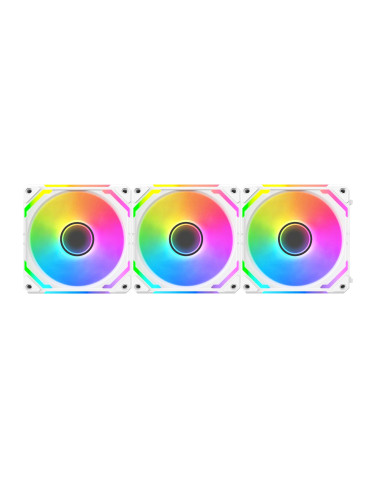 Комплект вентилатори Xigmatek Starlink Ultra Arctic, 3x120mm, Infinity Mirror, A-RGB - EN40856