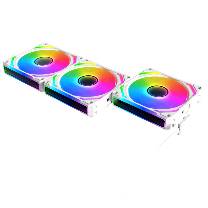 Комплект вентилатори Xigmatek Starlink Ultra Arctic, 3x120mm, Infinity Mirror, A-RGB - EN40856