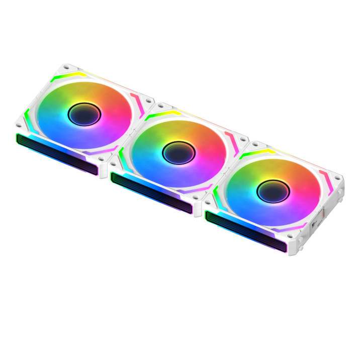 Комплект вентилатори Xigmatek Starlink Ultra Arctic, 3x120mm, Infinity Mirror, A-RGB - EN40856