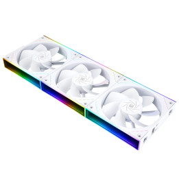 Комплект вентилатори Thermalright 3x120mm TL-M12QRW x 3, White, Reverse, Infinity Mirror, Daisy-Chain, A-RGB - TL-M12QRW-3