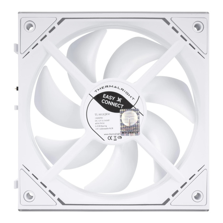 Комплект вентилатори Thermalright 3x120mm TL-M12QRW x 3, White, Reverse, Infinity Mirror, Daisy-Chain, A-RGB - TL-M12QRW-3