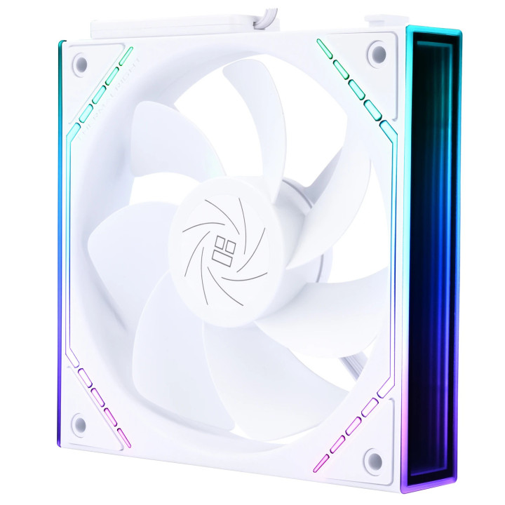 Комплект вентилатори Thermalright 3x120mm TL-M12QRW x 3, White, Reverse, Infinity Mirror, Daisy-Chain, A-RGB - TL-M12QRW-3