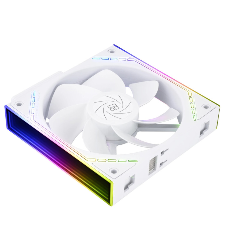 Комплект вентилатори Thermalright 3x120mm TL-M12QRW x 3, White, Reverse, Infinity Mirror, Daisy-Chain, A-RGB - TL-M12QRW-3