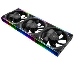 Комплект вентилатори Thermalright 3x120mm TL-M12QR x 3, Reverse, Infinity Mirror, Daisy-Chain, A-RGB - TL-M12QR-3