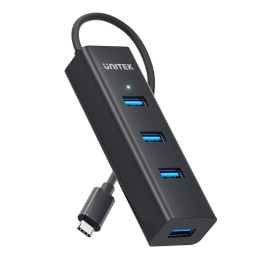 Хъб Unitek USB-C 4 port - 4 x USB3.0 Black - Y-3089Z01